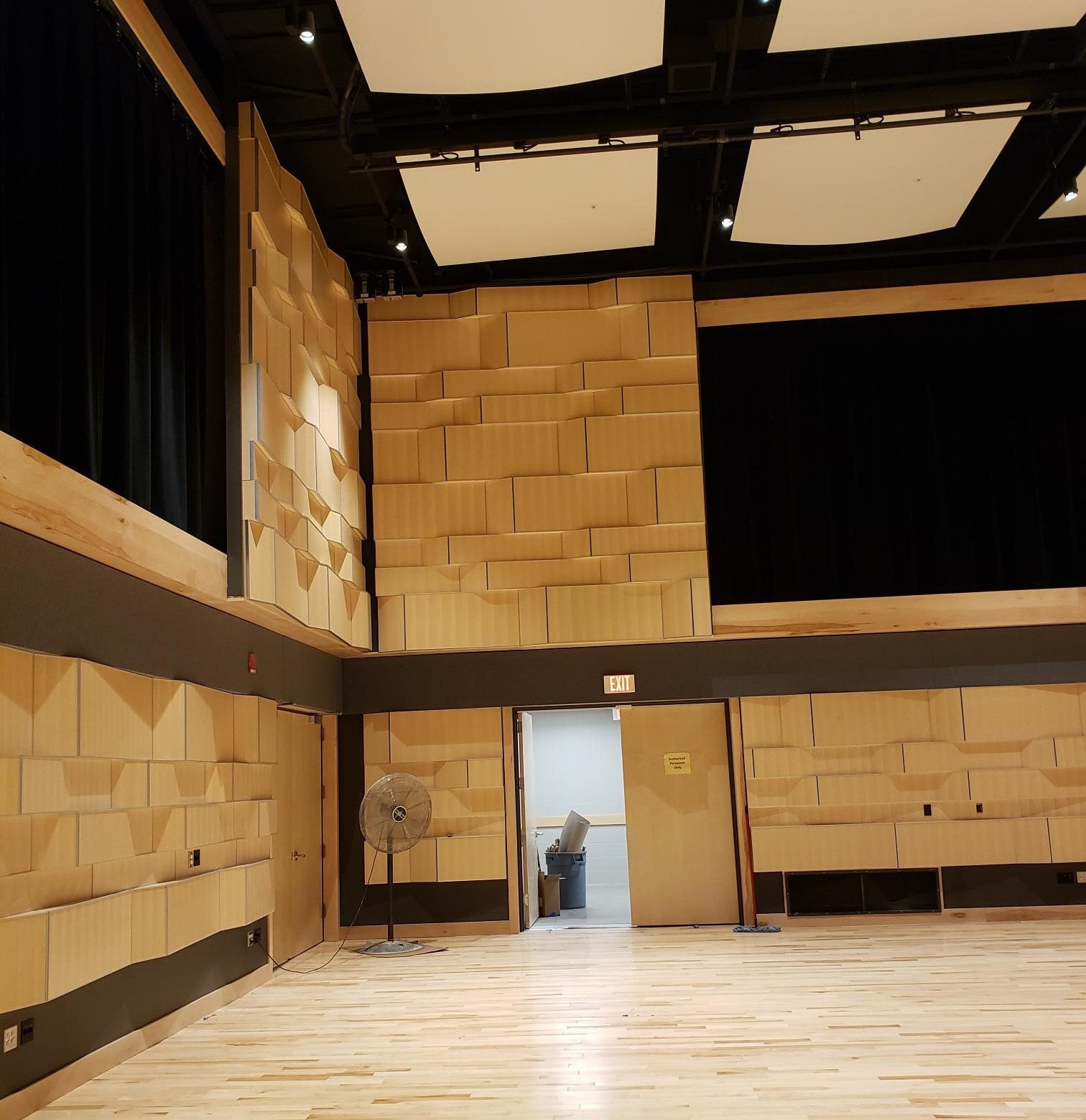 walls covered in many panels of wood veneer